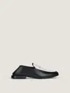 Givenchy Label Loafers In Leather And Canvas