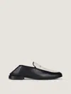 Givenchy Label Loafers In Shiny Leather And Canvas