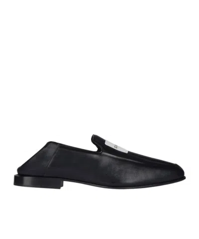 Givenchy Label Loafers In Shiny Leather In Black