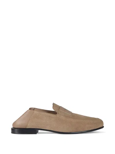 Givenchy Label Loafer Aus Wildleder In Neutral