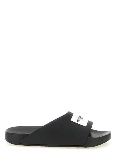 Givenchy Label Logo Mules In Black