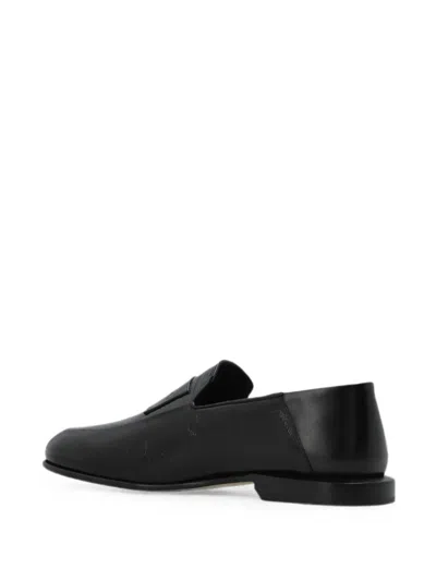 Givenchy Label Logo-embossed Loafers In Black