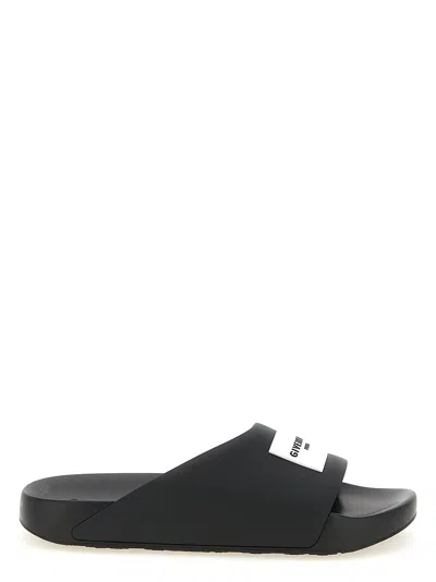 Givenchy Contoured Footbed Logo Slipper For Women In Black