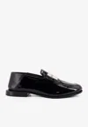 Givenchy Tux Logo Patent Leather Loafers In Black