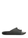 Givenchy Black Polyurethane Sandals Label Slide In Black