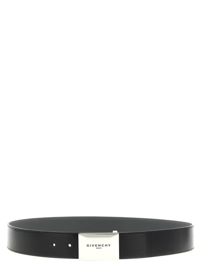 Givenchy 'label' Reversible Belt In Black