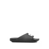 Givenchy Black Sandals With Wide Band And Contrasting Logo Patch In Rubber Man In Black