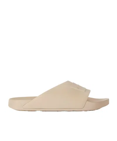 Givenchy Label Slide Mules In Rubber In Neutral