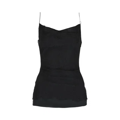 Pre-owned Givenchy Lace 4g Chain-strap Cami 'black' | Women's Size 34