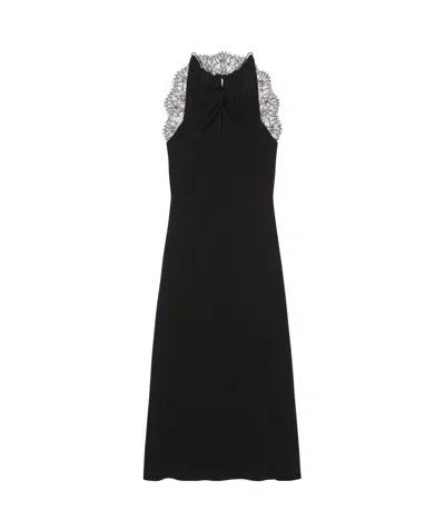 Givenchy Lace-neckline Midi Dress In Black