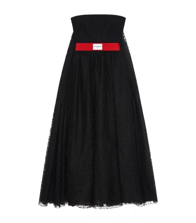 Givenchy Lace Bustier Evening Dress In Black