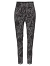 Givenchy Sheer Lace Fabric Elastic Waistband Leggings