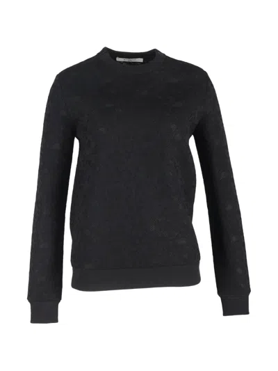Pre-owned Givenchy Lace Crew-neck Sweatshirt In Black