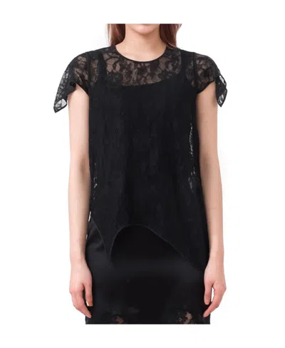 Givenchy Lace Detail Short-sleeved T-shirt In Black