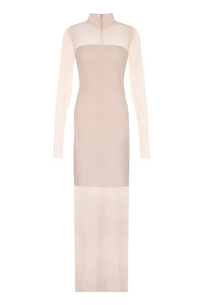 Givenchy Pink Lace 4g Dress In Neutral