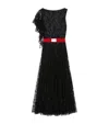 Givenchy Asymmetric Dress In Lace With Sequins In Black