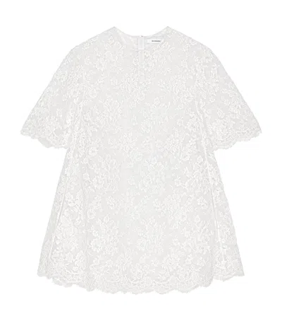 Givenchy Lace Floral Mini Dress In White