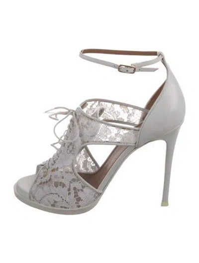 Pre-owned Givenchy Lace Lace Pattern D'orsay Pumps In White