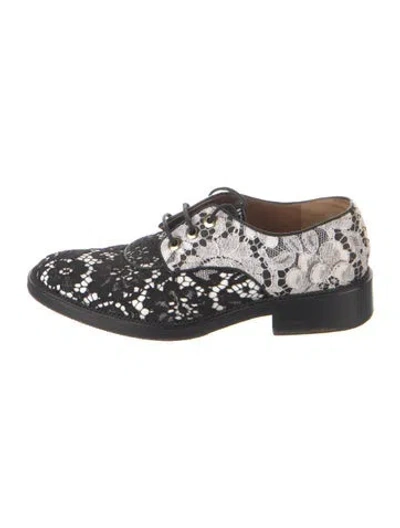 Pre-owned Givenchy Lace Lace Pattern Oxfords In White