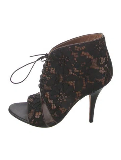 Pre-owned Givenchy Lace Lace Pattern Sandals In Black/brown