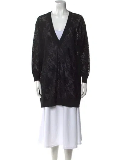 Pre-owned Givenchy Lace Lace Pattern Sweater In Black