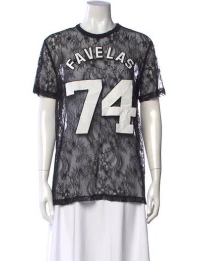 Pre-owned Givenchy Lace Lace Pattern T-shirt In Black