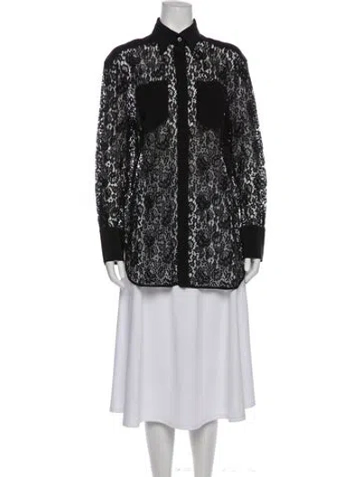 Pre-owned Givenchy Lace Lace Pattern Tunic In Black