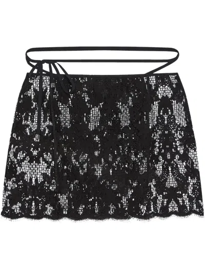 Givenchy Lace Mini Skirt In Black