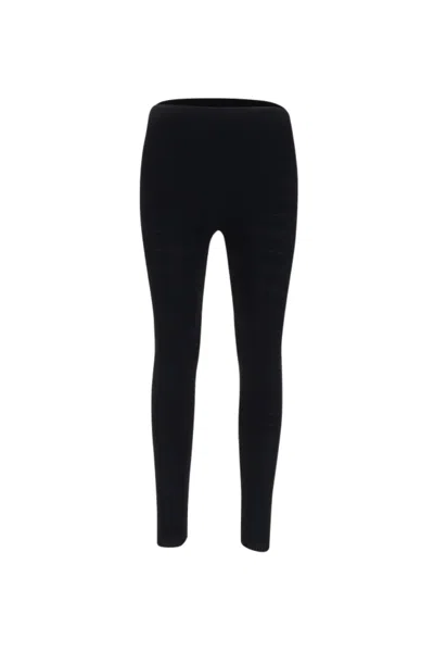 Givenchy Lace Monogram Stretch Leggings In Black