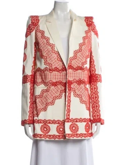 Pre-owned Givenchy Lace Pattern Blazer In Multicolor