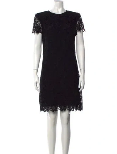 Pre-owned Givenchy Lace Pattern Knee-length Dress In Black