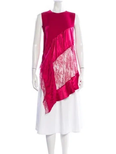 Pre-owned Givenchy Lace Pattern Knee-length Dress In Red