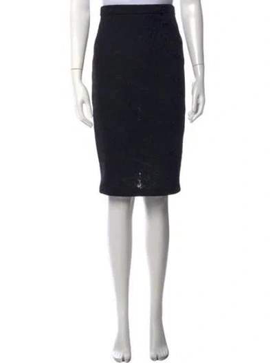Pre-owned Givenchy Lace Pattern Knee-length Skirt In Black