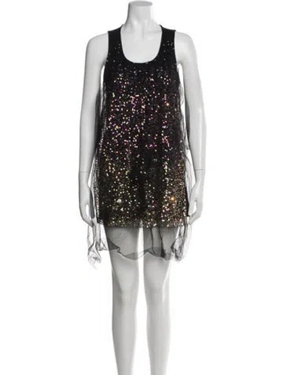 Pre-owned Givenchy Lace Pattern Mini Dress In Multi