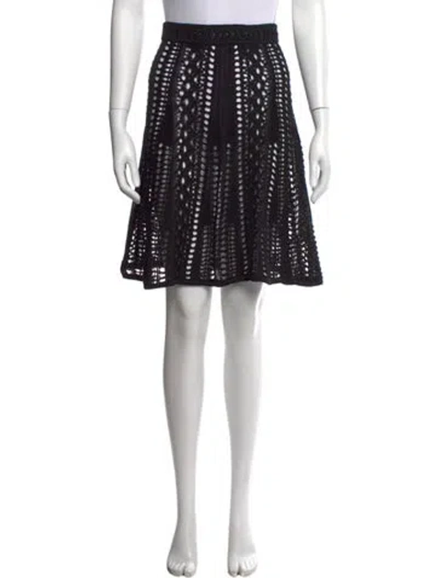 Pre-owned Givenchy Lace Pattern Mini Skirt In Black