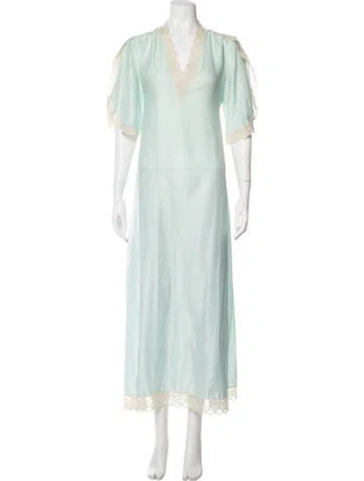 Pre-owned Givenchy Lace Pattern Nightgown In Blue