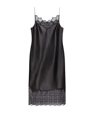GIVENCHY DRESS IN LEATHER AND LACE