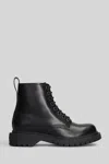 Givenchy Lace Up Boot Combat Boots In Black Leather In Black