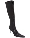 Givenchy Lace-up Leather-trim Knee-high Boot In Multi