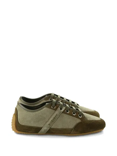 Givenchy Lace-up Panelled Sneakers In Gray