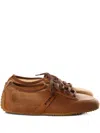 Givenchy Lace-up Panelled Trainers In Brown