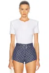 Givenchy 4g Lace-up Cotton-blend Jersey T-shirt In White