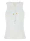 Givenchy Women White Stretch Cotton Tank Top