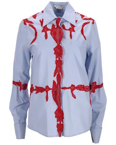 Pre-owned Givenchy Lace-applique Long Sleeve Shirt, Size Eu, 40 (authentic Pre-loved)