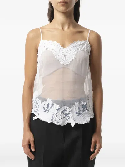 Givenchy Lace-trimmed Top In White