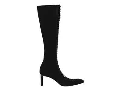 Pre-owned Givenchy Laceup Kneehigh Knit Boots (women's) Sneakers In Black