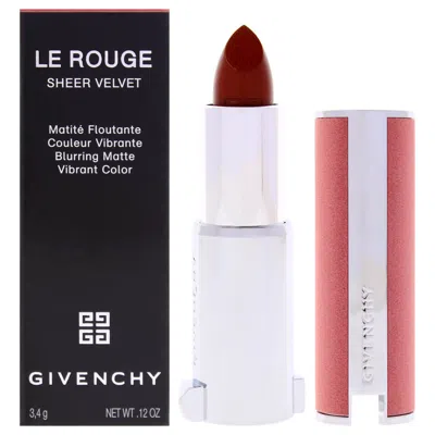 Givenchy Ladies Le Rouge Sheer Velvet Matte Lipstick 0.12 oz 52 Brun Epice Makeup 3274872452589 In Red