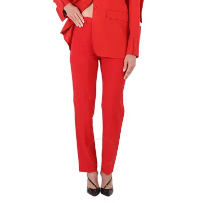 Givenchy Ladies Pop Red Concealed Fastening Tailored Trousers