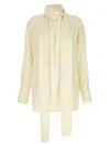 Givenchy Women Cream Silk Foulard Blouse