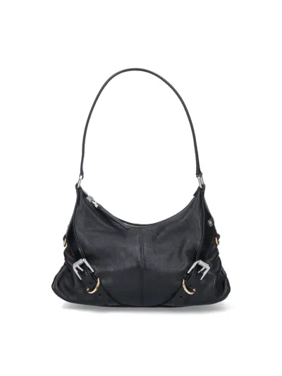 Givenchy Lamb & Calf Leather Shoulder Bag With Brass Hardware In Black